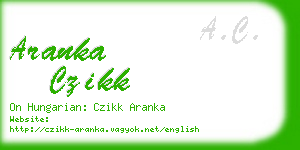 aranka czikk business card